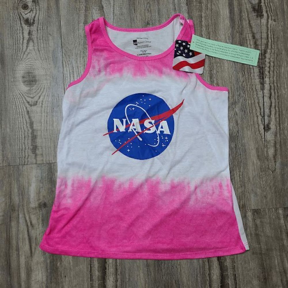 NASA Sleeveless Scoop Neck Printed Tie Dye Pajama Top
